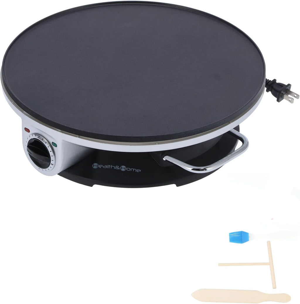 1000W Electric Crepe Maker, 13in Non Stick Pan with 3 Temperature Settings T64160