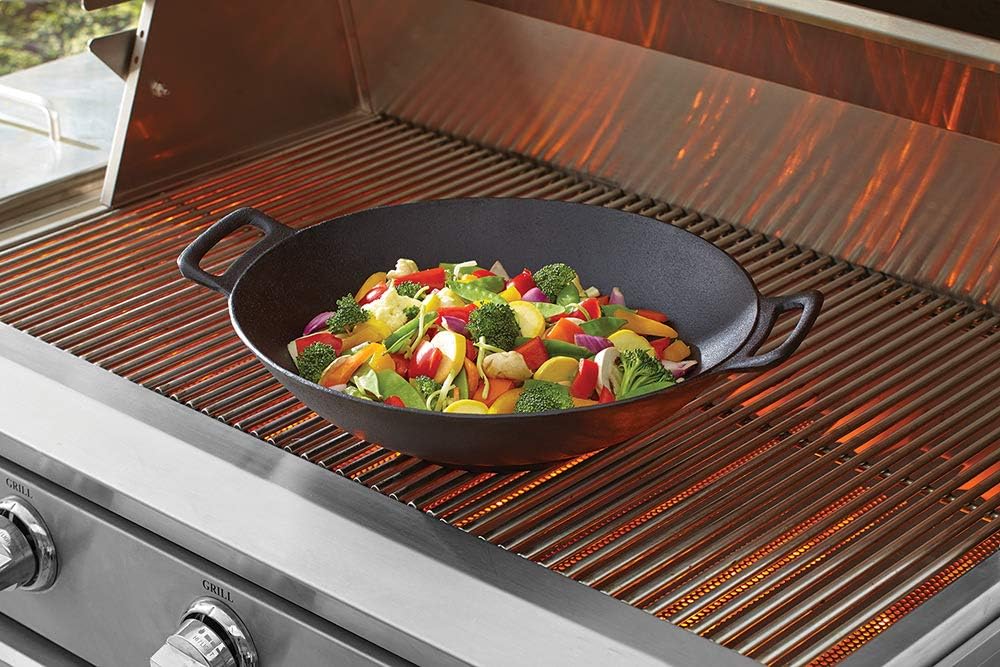 Cast Iron Wok with 2 Handles N3942