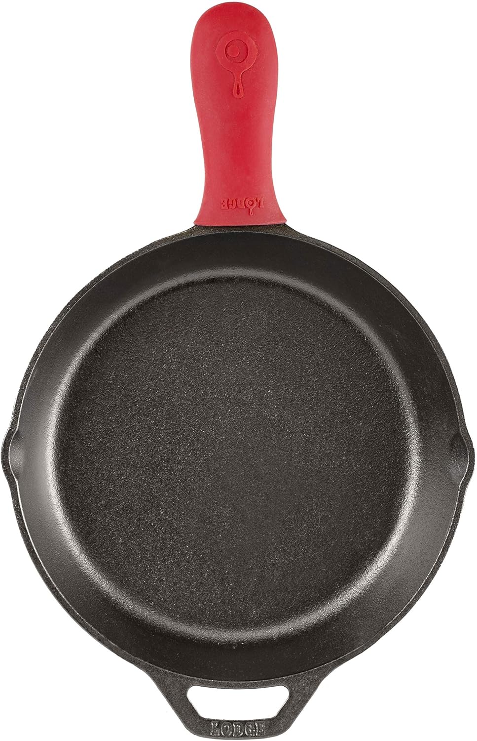 15-Inch Pre-Seasoned Cast-Iron Skillet with Silicone Hot Handle Holder L45144
