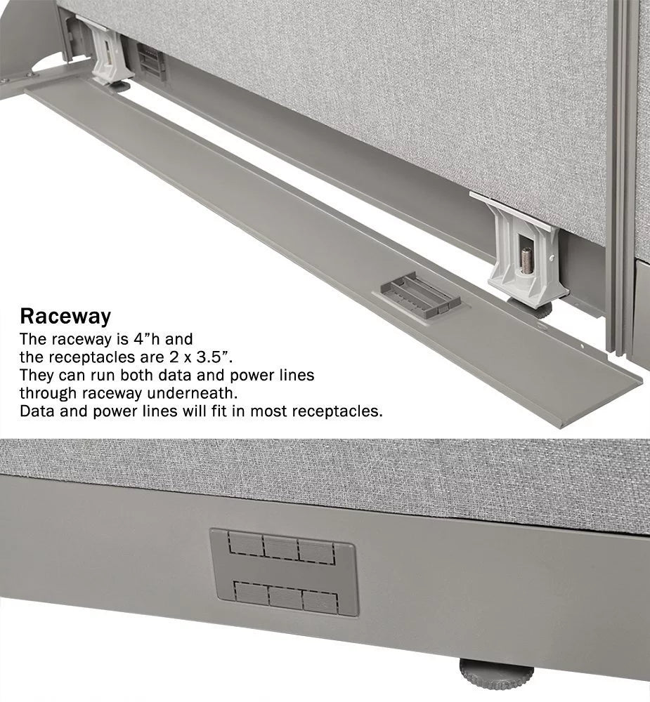 Office Cubicle 4 Stations Partition Wall Room Divider Y5600