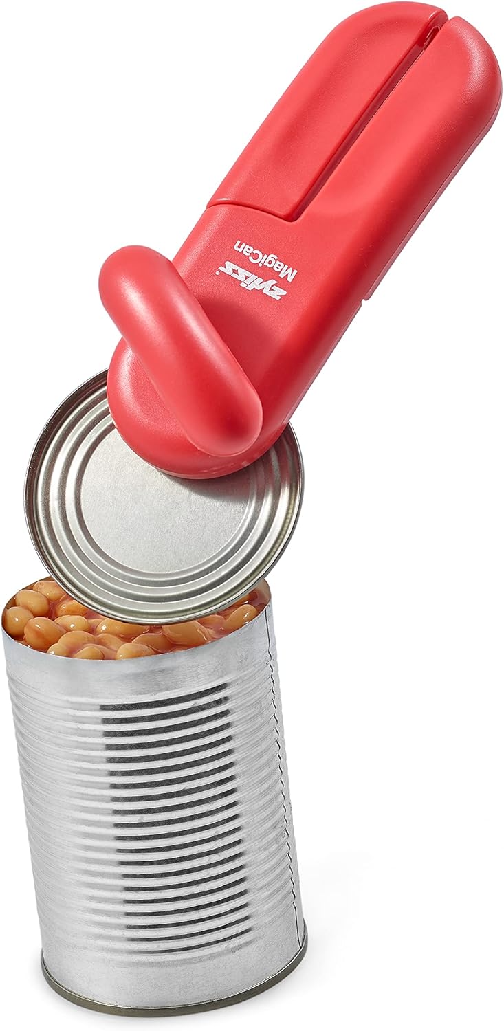 Manual Can Opener with Lid Release - Heavy Duty Kitchen Gadget - Compact Hand Held Design X816828