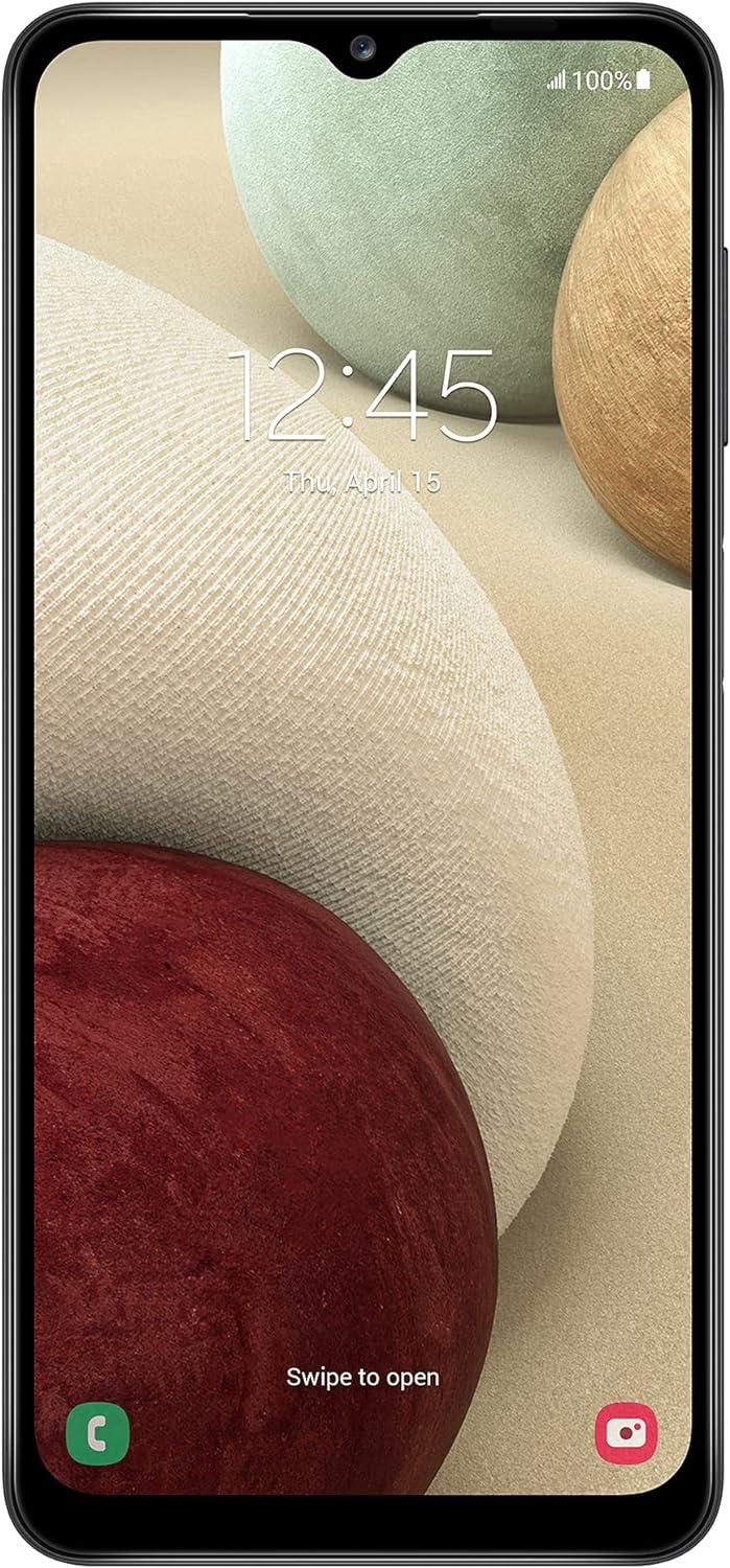 Tracfone Samsung Galaxy A12, 32GB, Black - Prepaid Smartphone (Locked)
