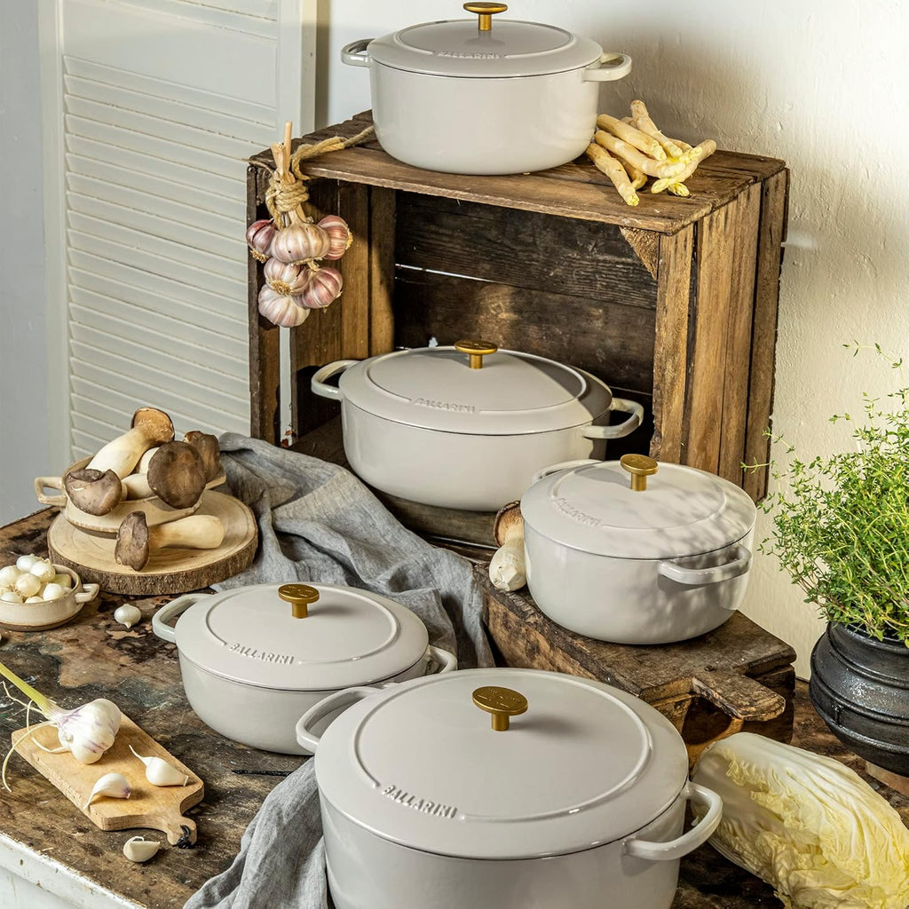 Cast Iron Oval Dutch Oven, 5-qt, Crema White C8753