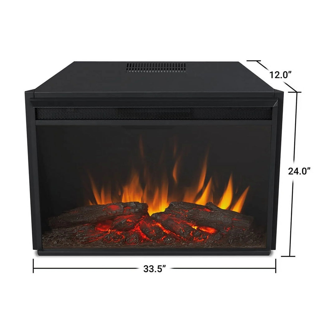 Modern Wood Grand Electric Fireplace in White P17323