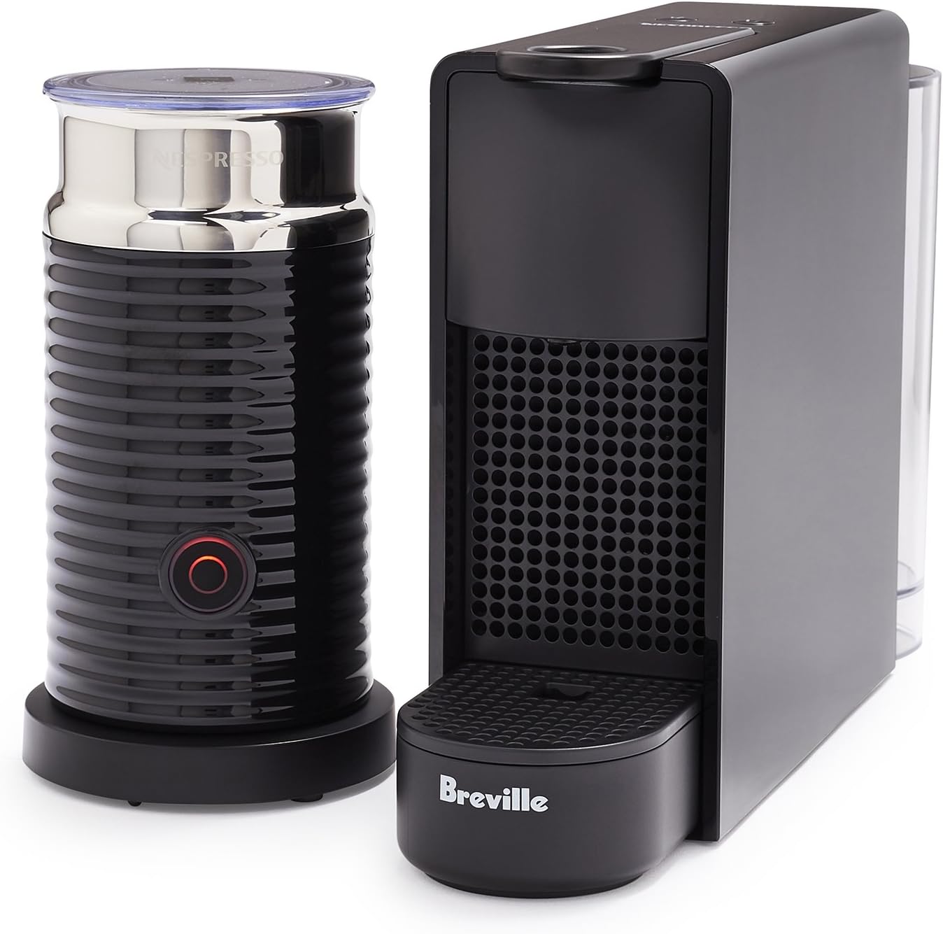 Nespresso Essenza Mini Espresso Machine by Breville with Milk Frother,20.3 fl oz, Piano Black