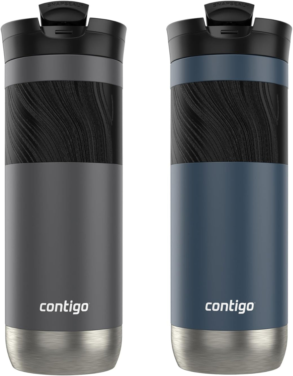 Stainless Steel Travel Mug with Lid, 20 oz, 2-Pack V9507