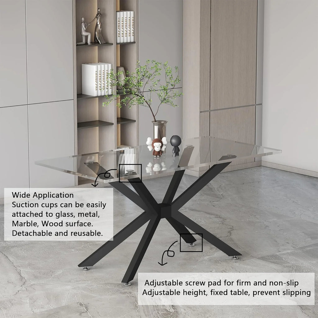 Metal Table Legs 28" with Suction Cups for Dining, Coffee, Desk V275977