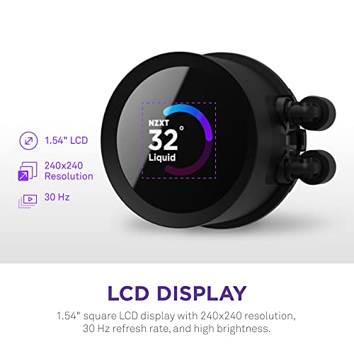 240mm AIO CPU Liquid Cooler with LCD Display and RGB Fans O775