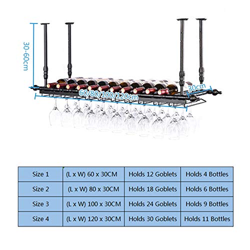 Wall Mounted Wine Rack with Hanging Wine Glass Holder H760808