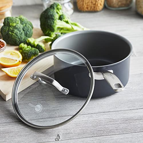 Hard Anodized Ceramic Nonstick 5QT Saute Pan with Lid, Dishwasher Safe, Oven Safe C5364