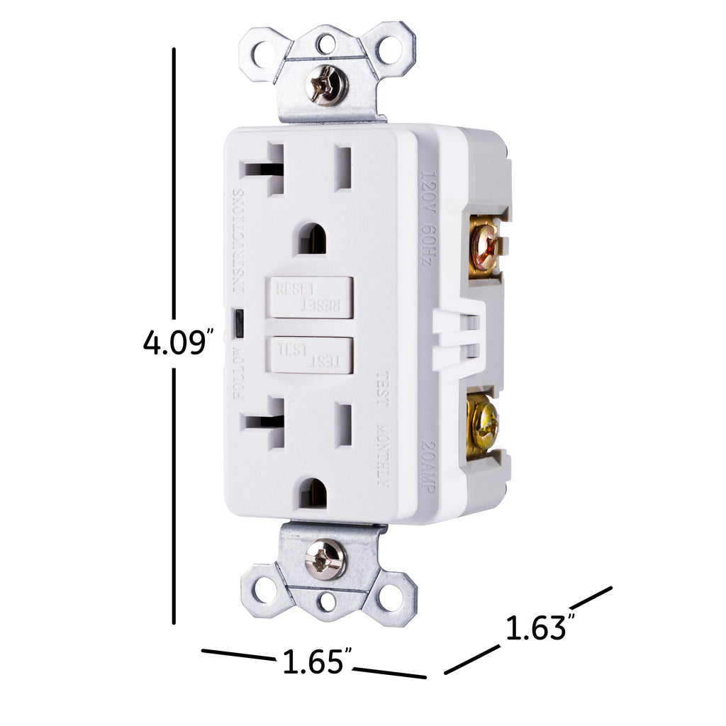 20A GFCI Outlet, White Q29072