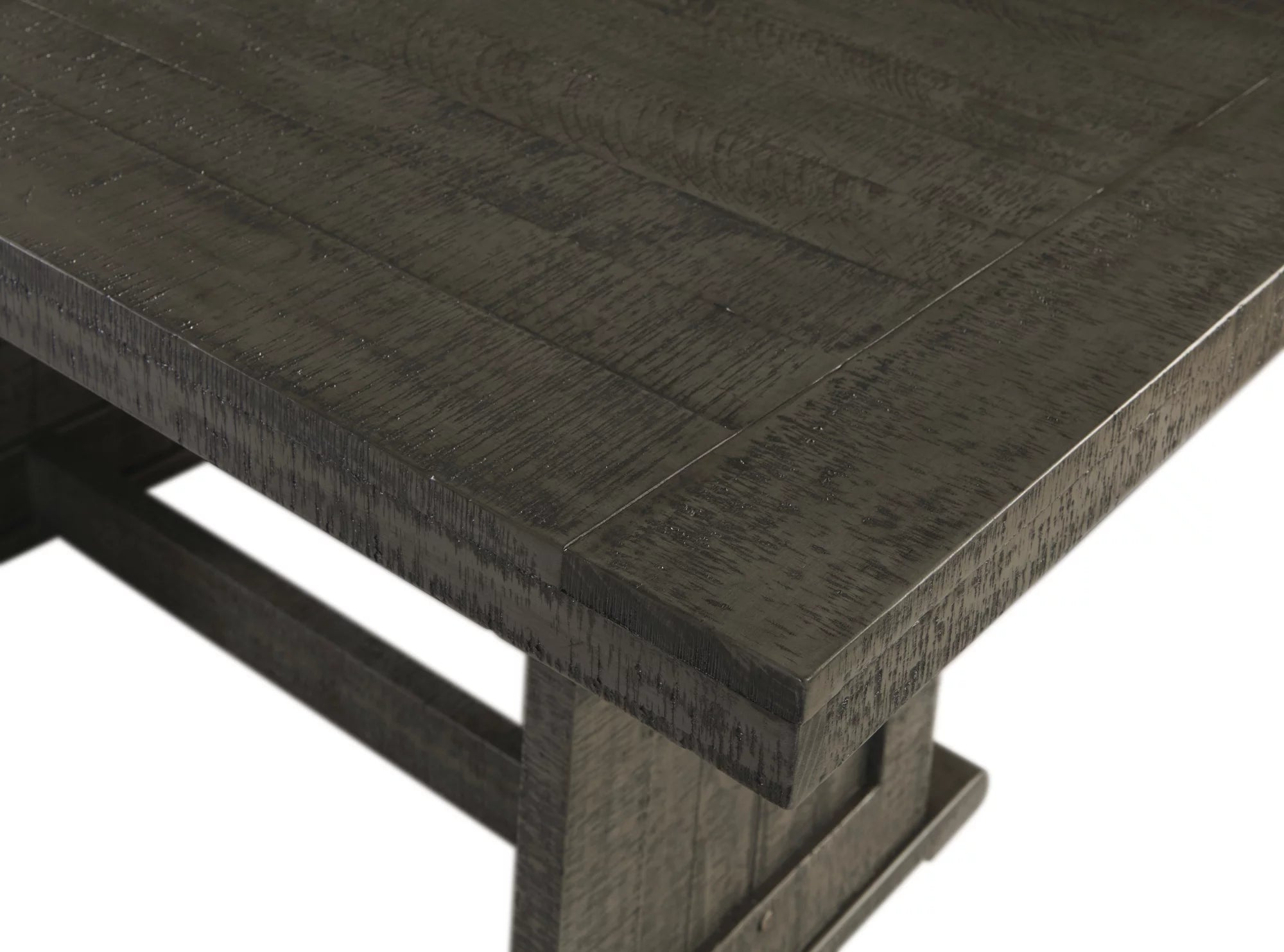 Dining Nook Table Set with Corner Storage Bench in Gray Wood H558