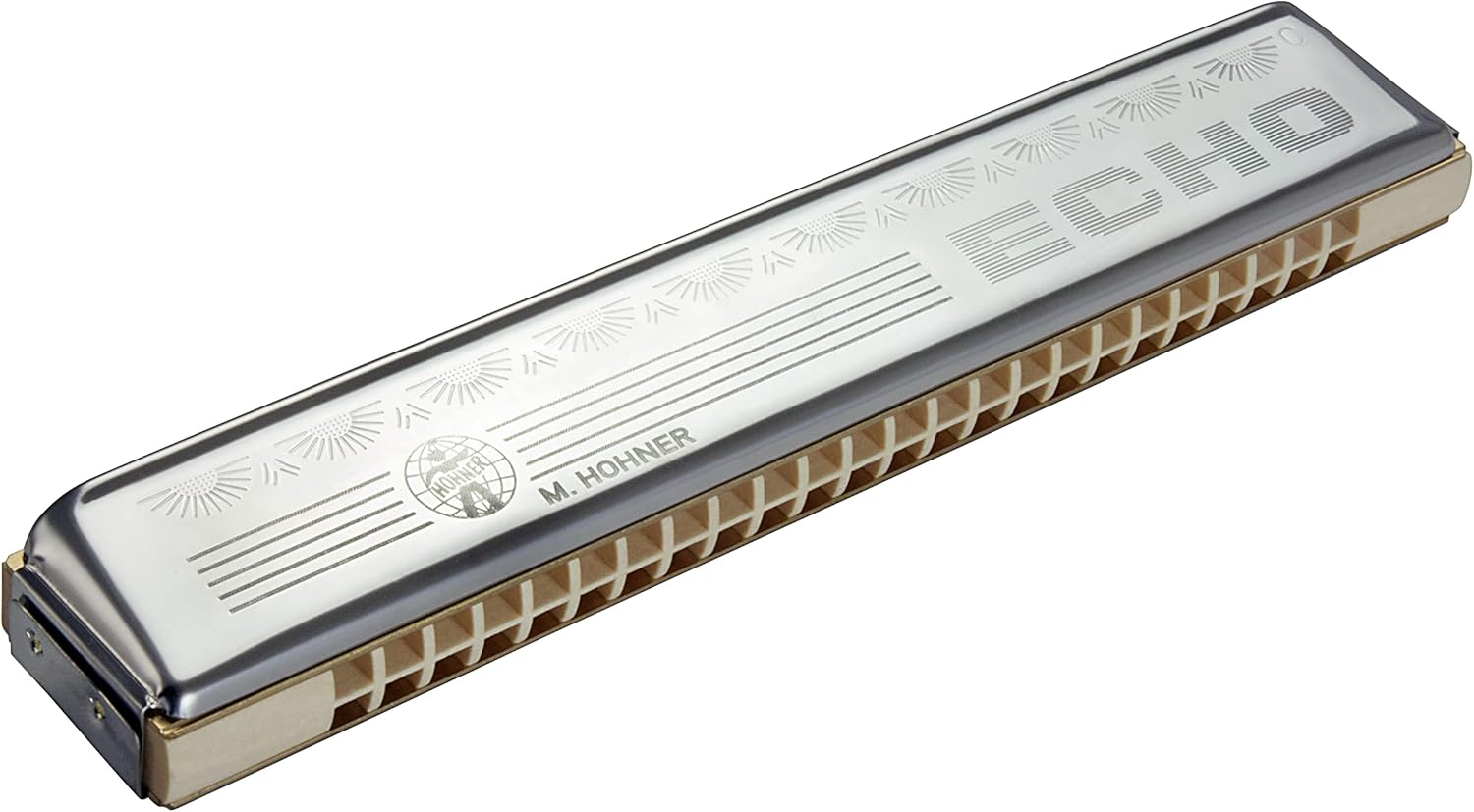 HOHNER 2509-C Echo 48 Tremolo Harmonica, Key of C, Stainless steel