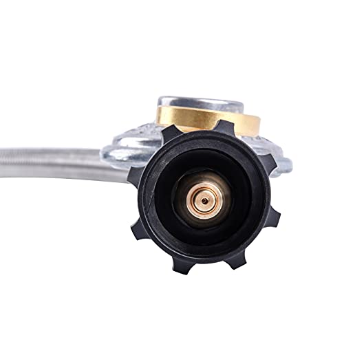 Propane Regulator and Hose with Gauge, Universal QCC1 Replacement for Gas Grill S329393