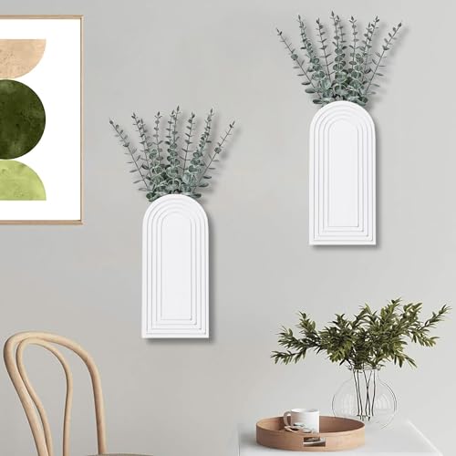 Modern Wall Wood Vase Set for Entryway and Bathroom Decor D749947