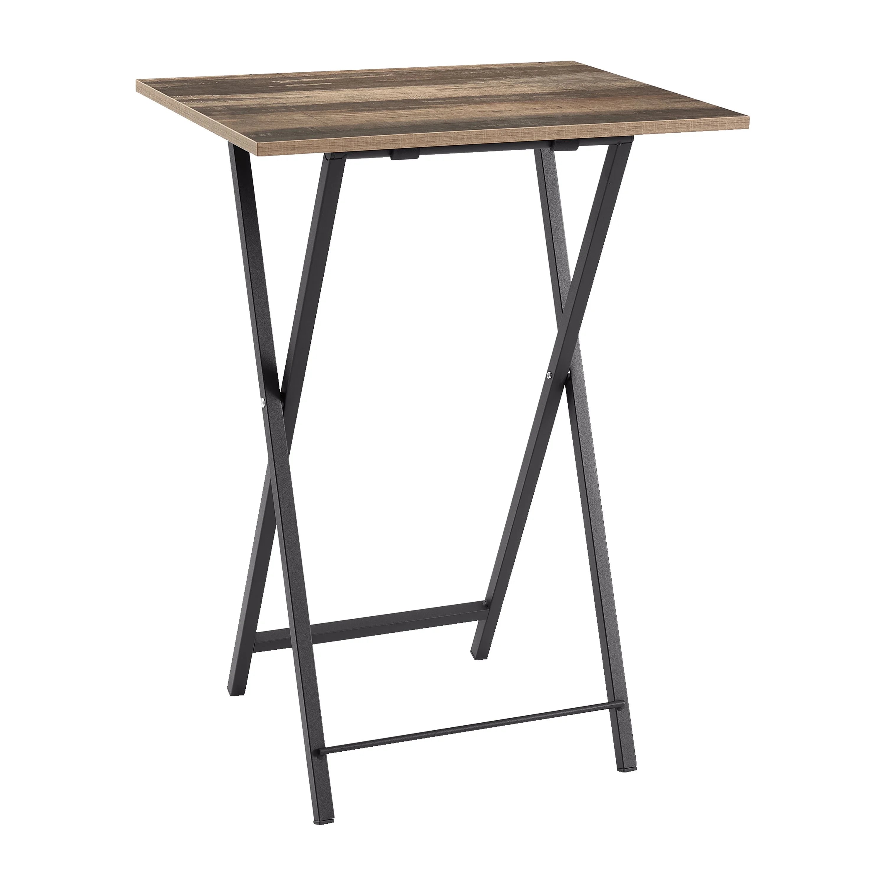 Folding TV Dinner Tables with Stand, Set of 4 for Small Spaces B1477