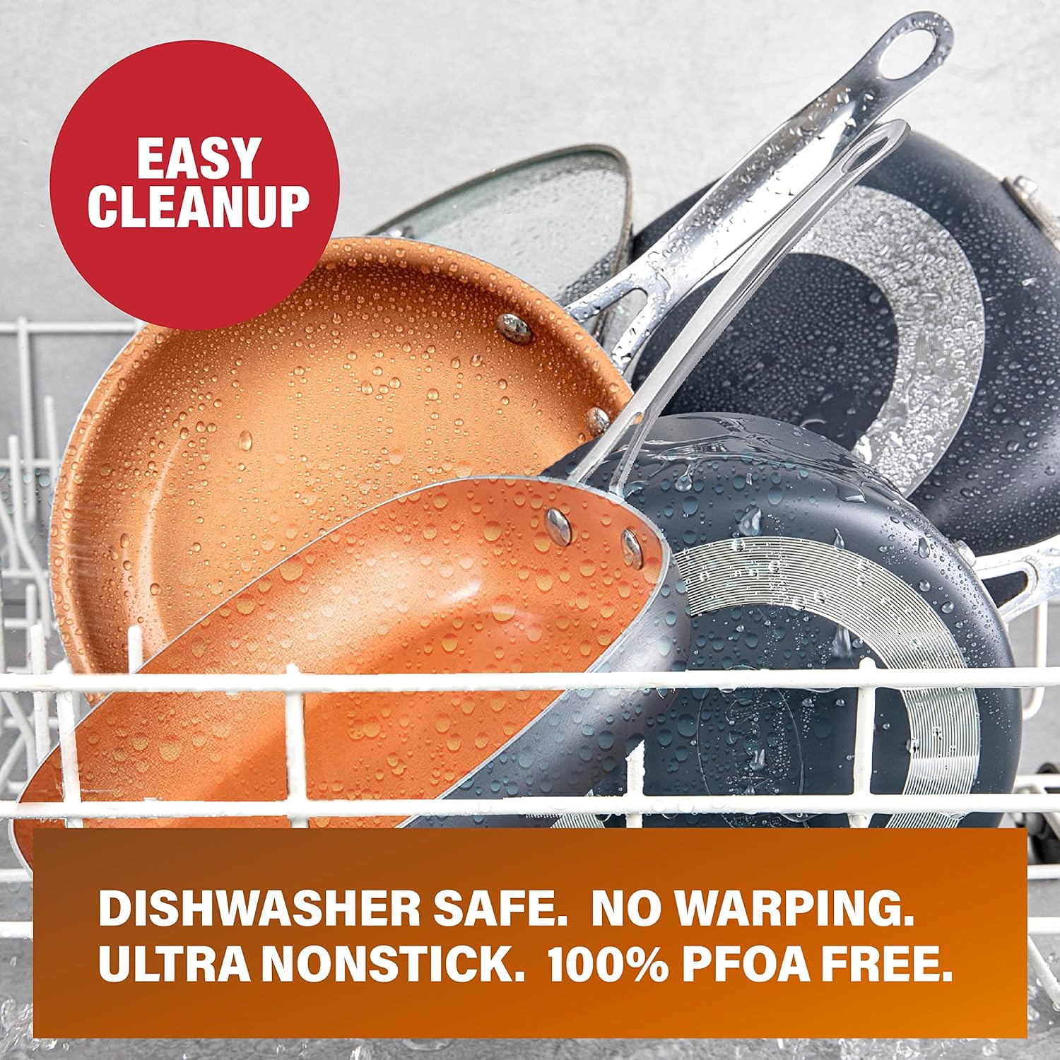 Non Stick Frying Pan, 11" Square Ceramic, Induction Safe Z19065