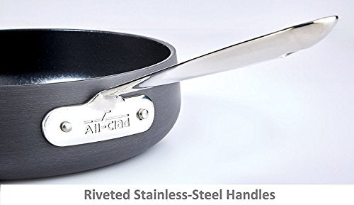 Hard Anodized Nonstick 2 Piece Fry Pan Set 10 and 12 Inch with Glass Lids C346