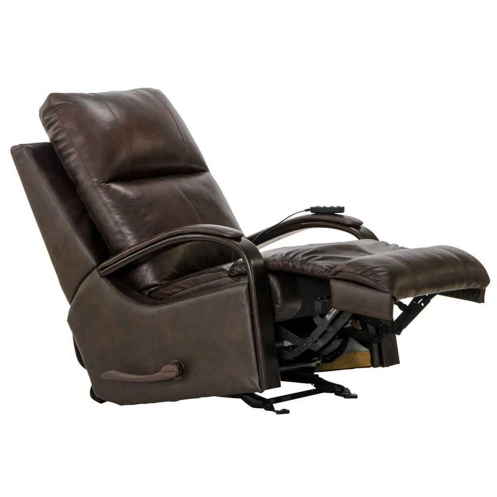 Italian Leather Glider Recliner with Heat and Massage H70627