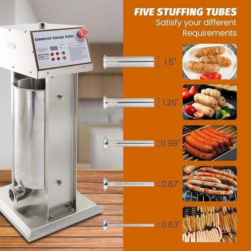 Stainless Steel Electric Sausage Stuffer, 22LB Vertical Filling Maker A2681
