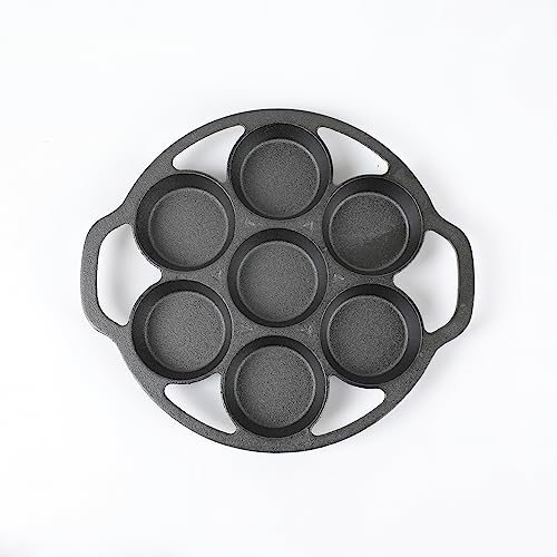 Cast Iron Fried Egg Pan with 7-Mold Design A6154
