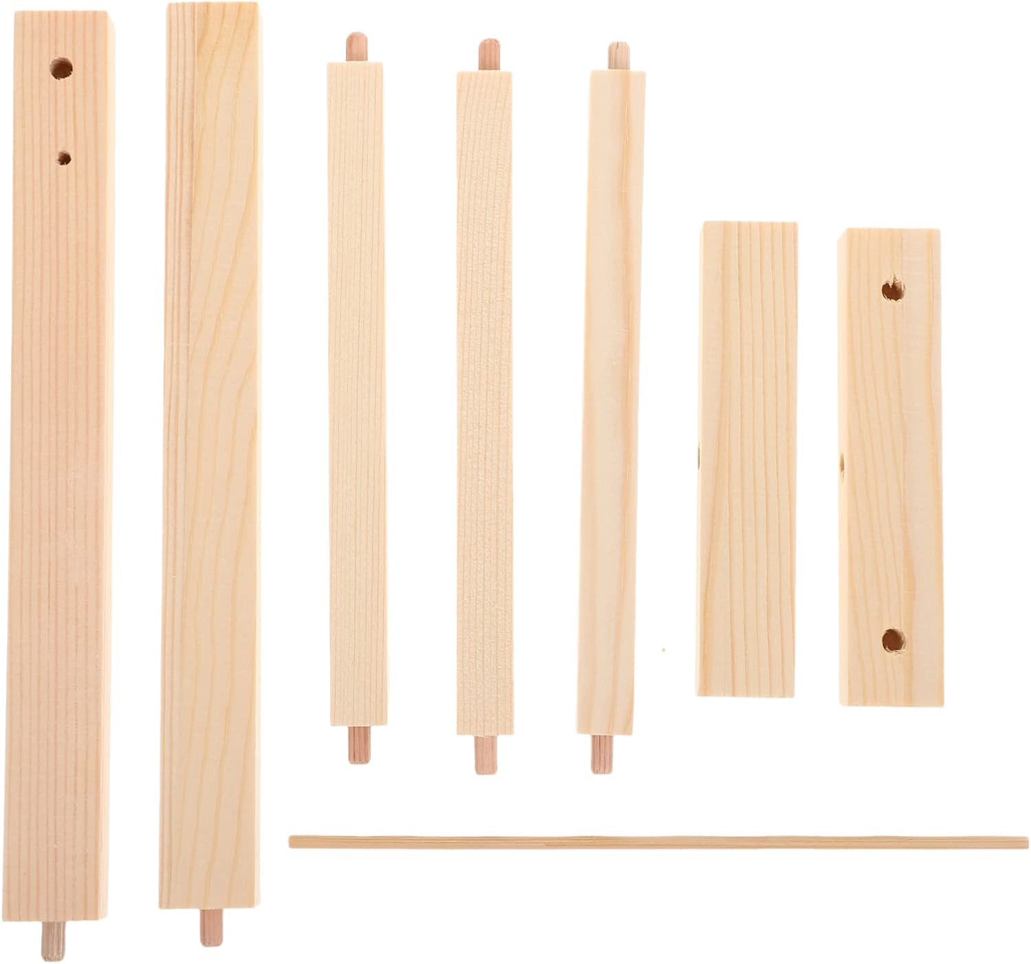 Miniature Doll Garment Rack, Wooden Dollhouse Clothes Hangers, 20cm V446