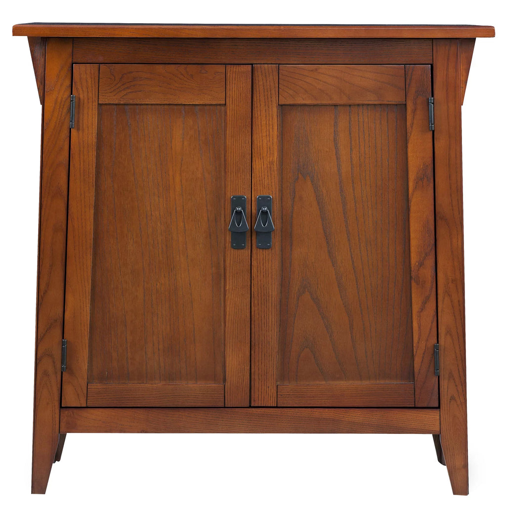 Mission Foyer Cabinet Hall Stand, Solid Wood, Rich Russet Finish Q836359