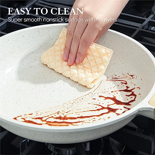 Nonstick Frying Pan Skillet with Granite Coating A6689