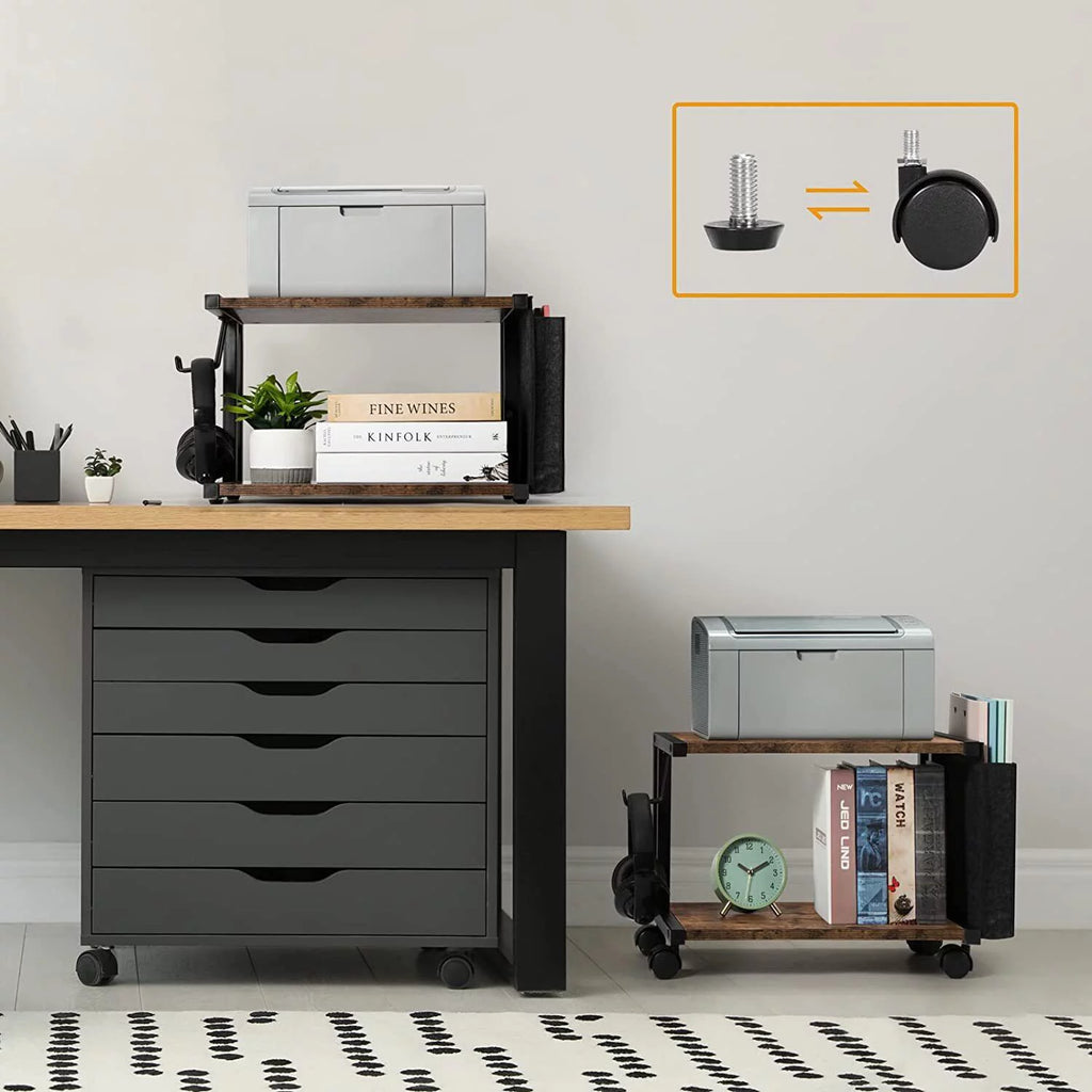 Mobile Printer Stand with Storage Under Desk U80104