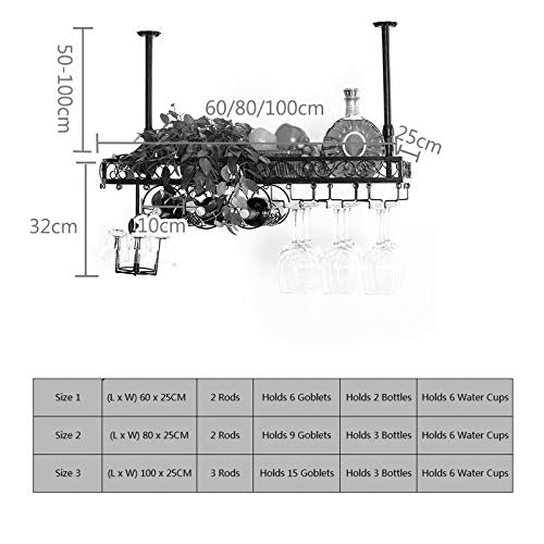 Wall Mounted Wine Rack with Stemware Holder - Black J845384