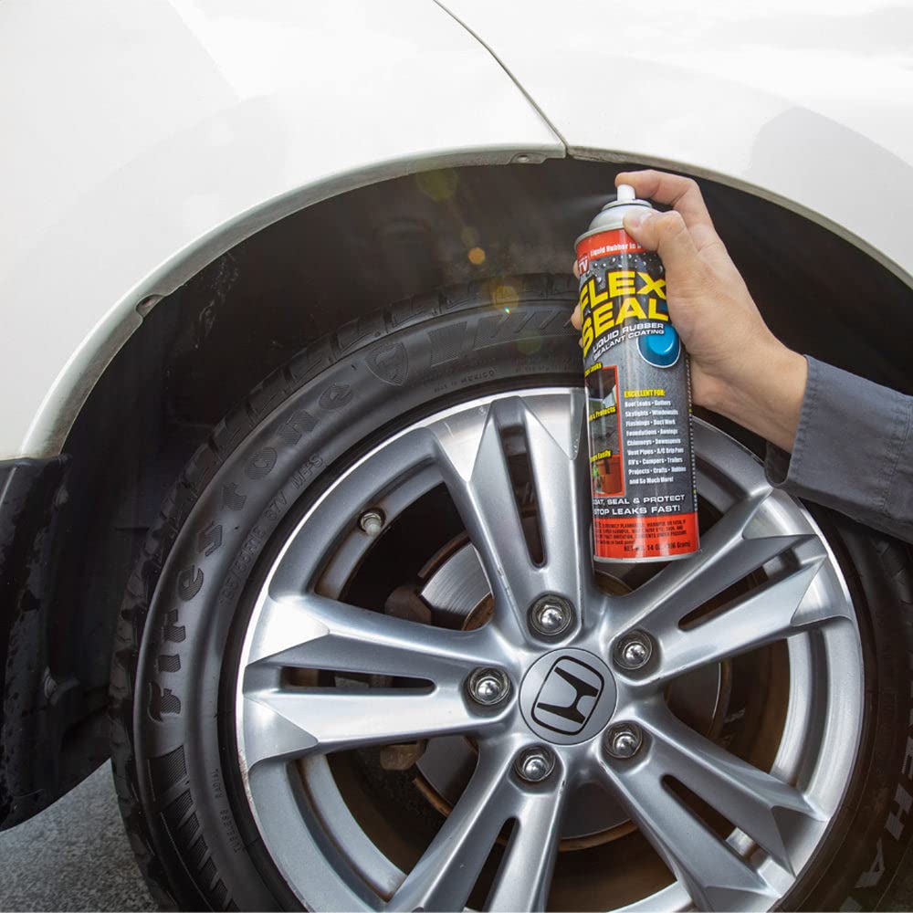 Rubber Sealant Spray Coating, Black, 14 oz, 6 Pack I470