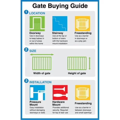 Extra Tall Walk Thru Baby Gate, 6 to 24 Months J980873