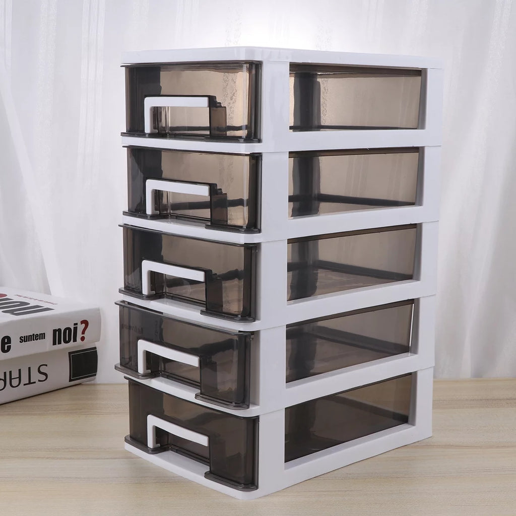 Plastic Five-Layer Storage Cabinet with Drawers F557