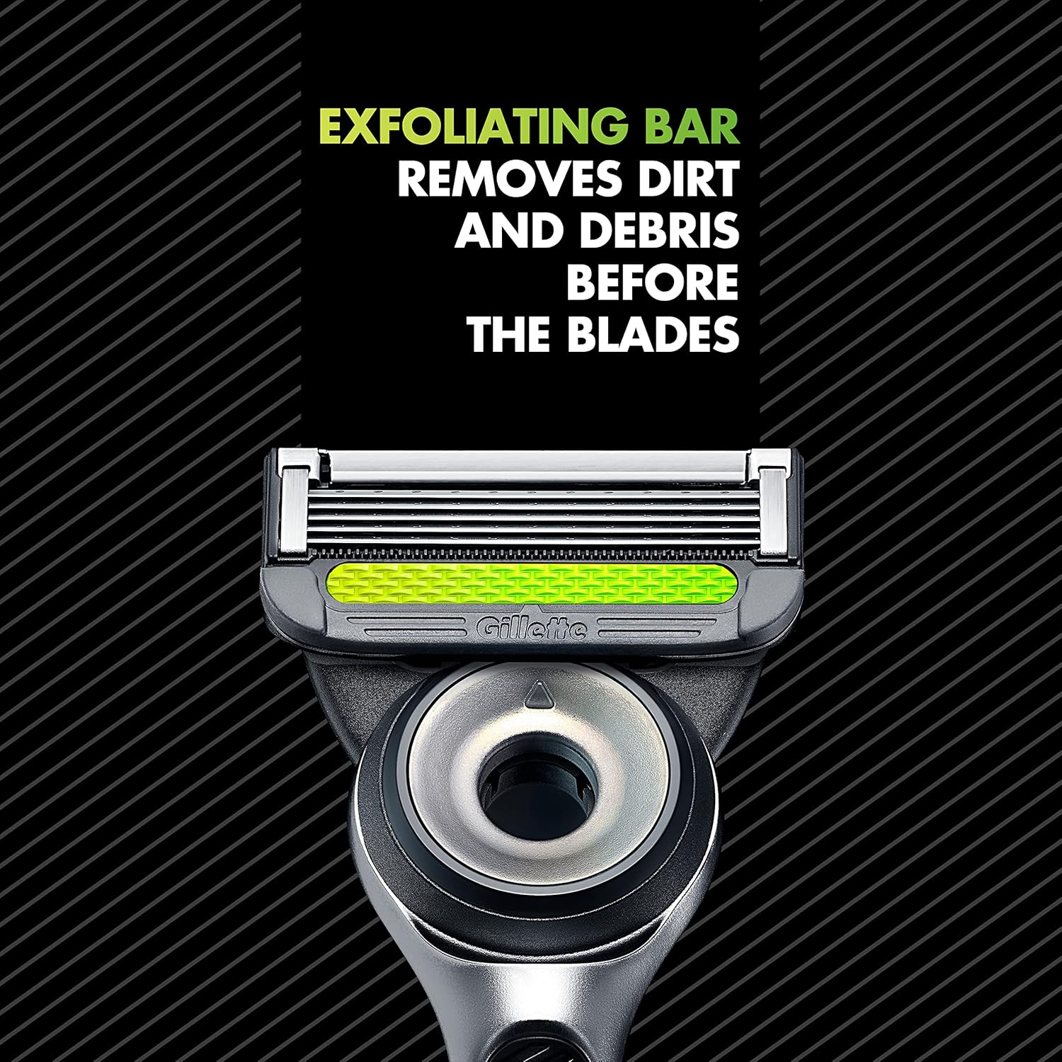 Men's Razor with Exfoliating Bar, Shaving Kit with 4 Blade Refills S580638