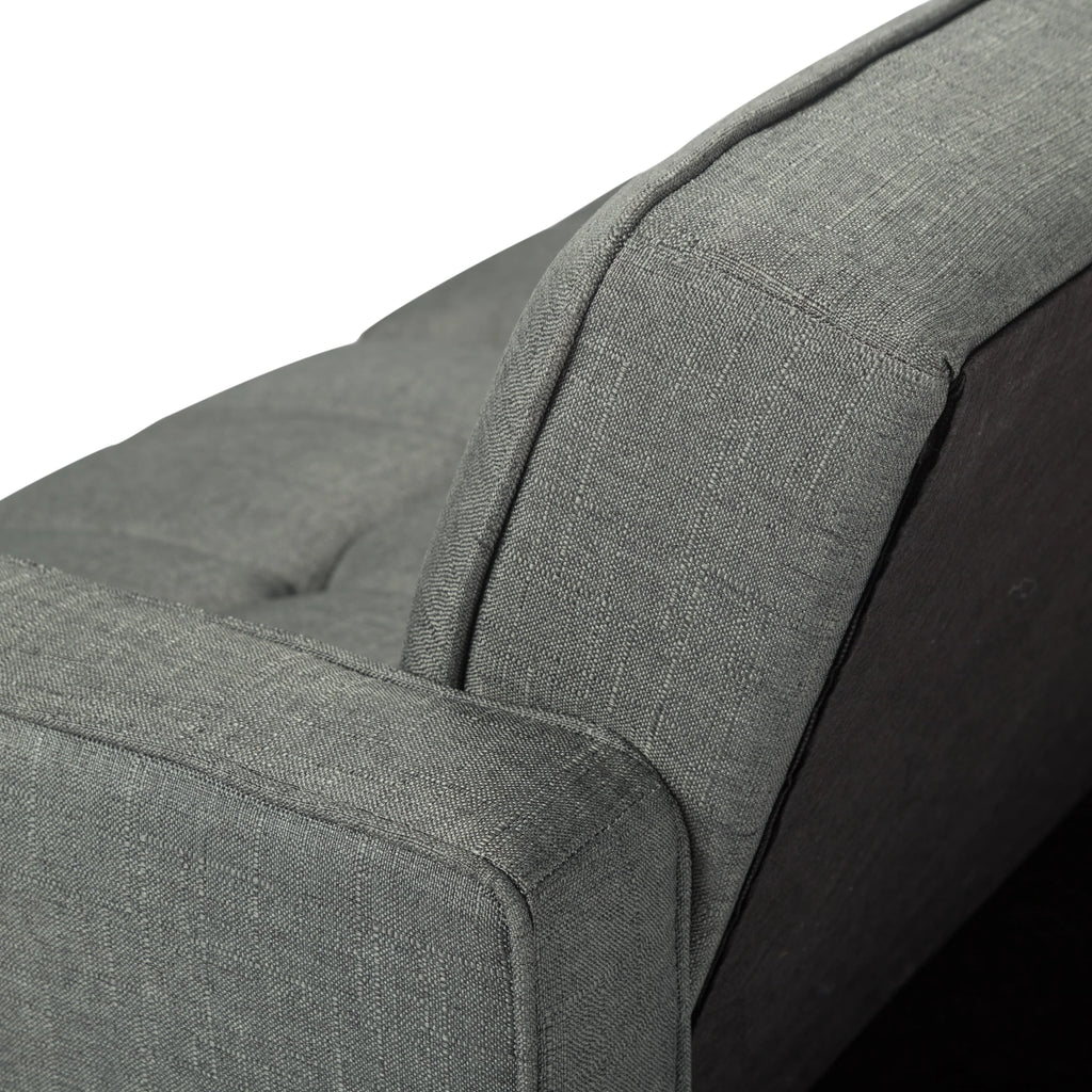 Futon Sofa Bed with Split Back and Wood Legs F4124