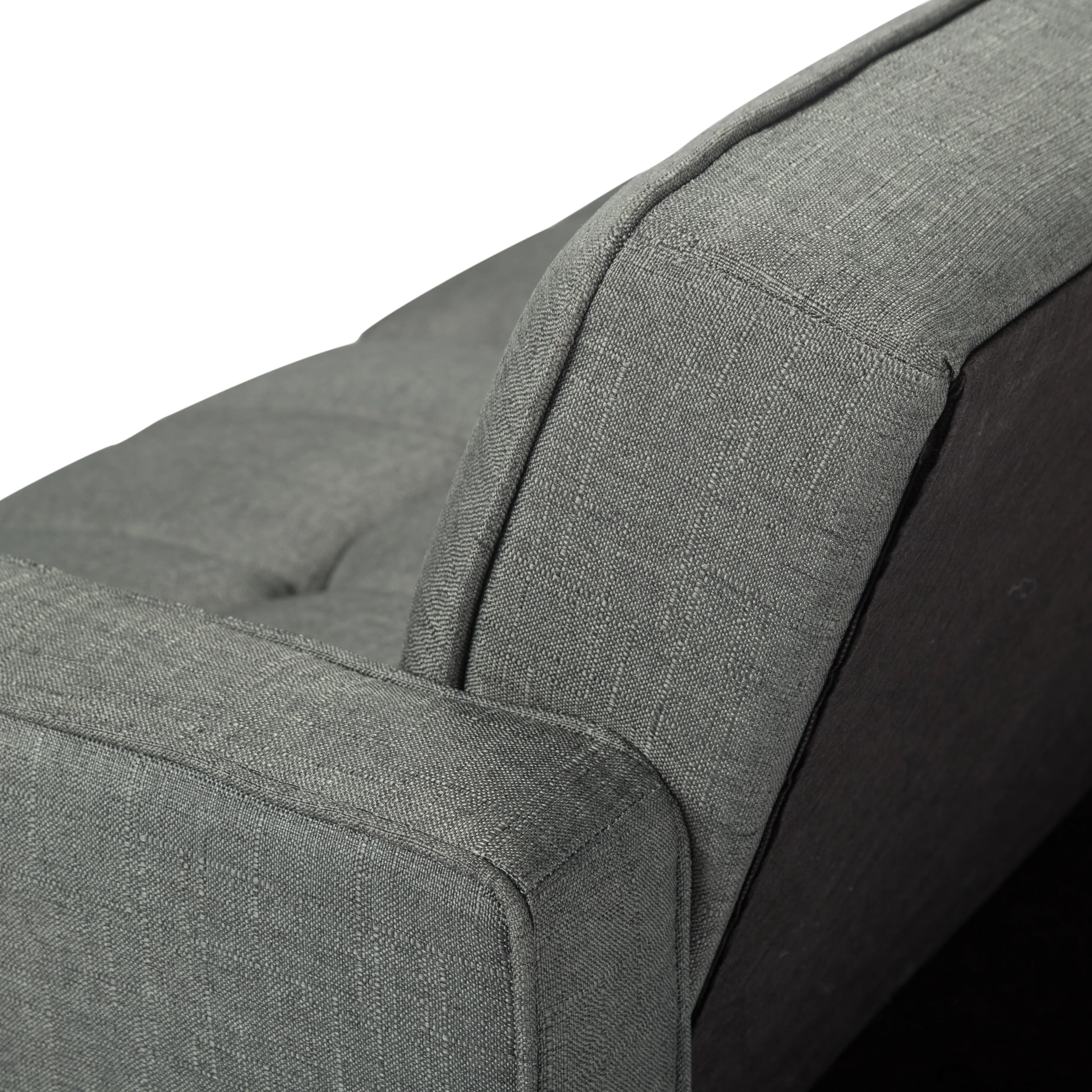 Futon Sofa Bed with Split Back and Wood Legs F4124