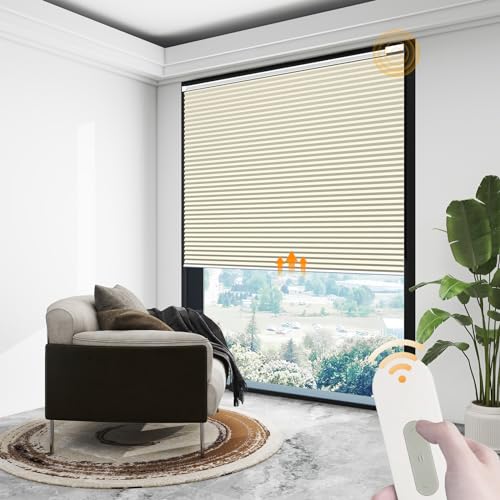 Cordless Blackout Cellular Shades with Remote, Grey K194793