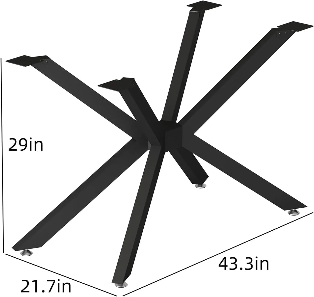 Metal Table Legs 28" with Suction Cups for Dining, Coffee, Desk V275977