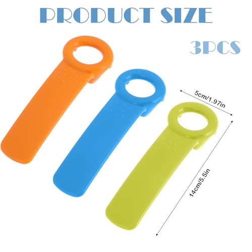 Jar Opener for Weak Hands Elderly Children, 3 Pack, 5.5 Inch, Blue Green Orange P242612