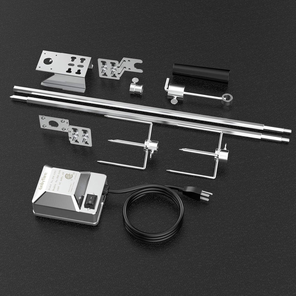 Universal BBQ Grill Rotisserie Kit with Electric Motor C852