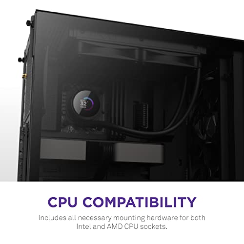 240mm AIO CPU Liquid Cooler with LCD Display and RGB Fans O775