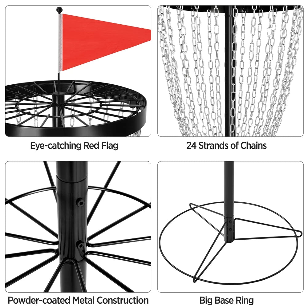 Disc Golf Goal with Carrying Bag and 3 Discs X622263