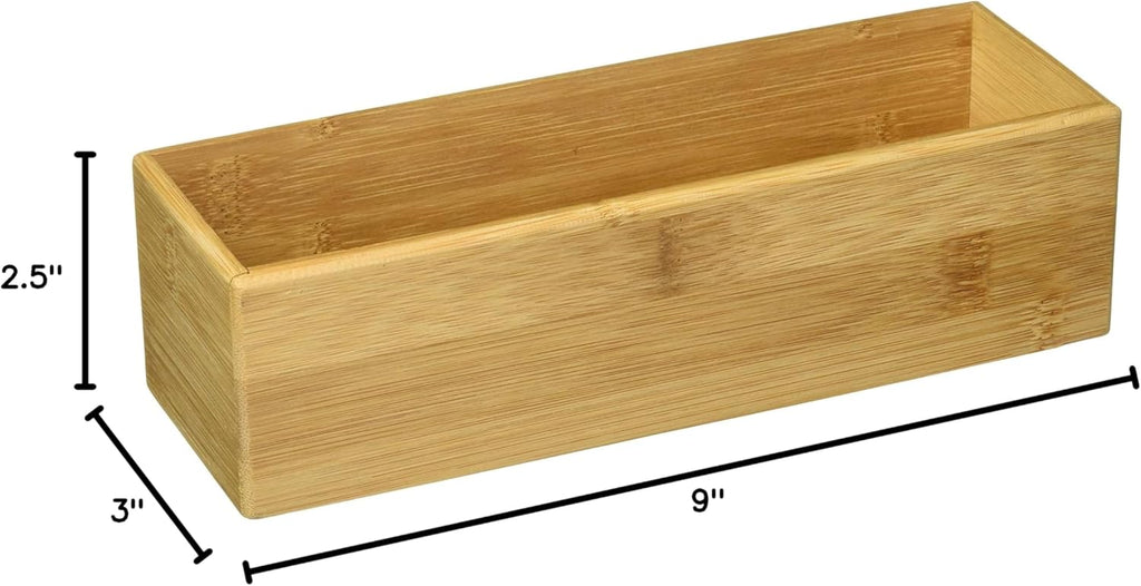 Bamboo Wood Stacking Drawer Organizer Box E484539