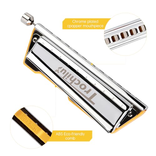 10 Holes Chromatic Harmonica Key of Bb with Case U78076