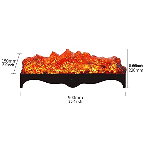 Wall-Mounted Electric Fireplace Log Heater with Realistic Charcoal Ember Bed Z964167