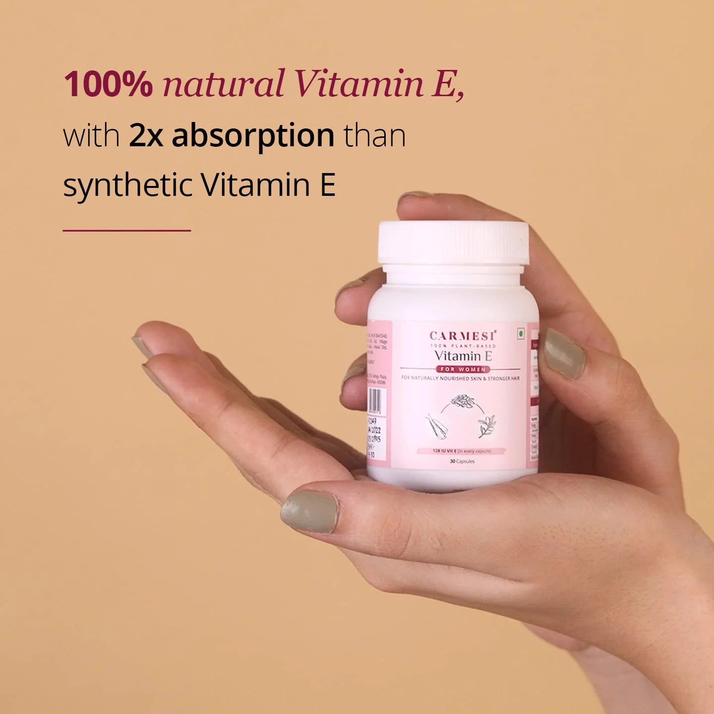 Vitamin E Capsules for Women with Aloe Vera, Sunflower & Olive Oil, 30 Count T68763