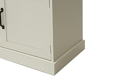 Hall Tree Coat Rack with 3 Hooks and Storage Bench, Beige N2567