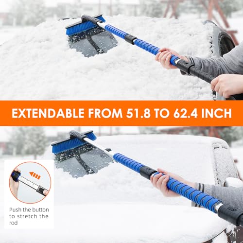 47.2" Ice Scraper for Car Windshield with Extendable Snow Brush M2792