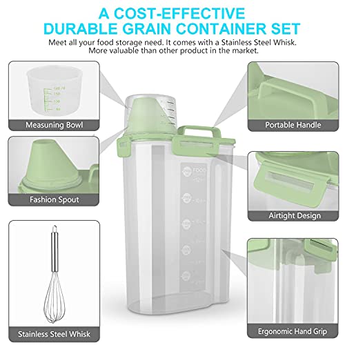 Airtight Dry Food Storage Container with Pourable Spout and Measuring Cup U446159