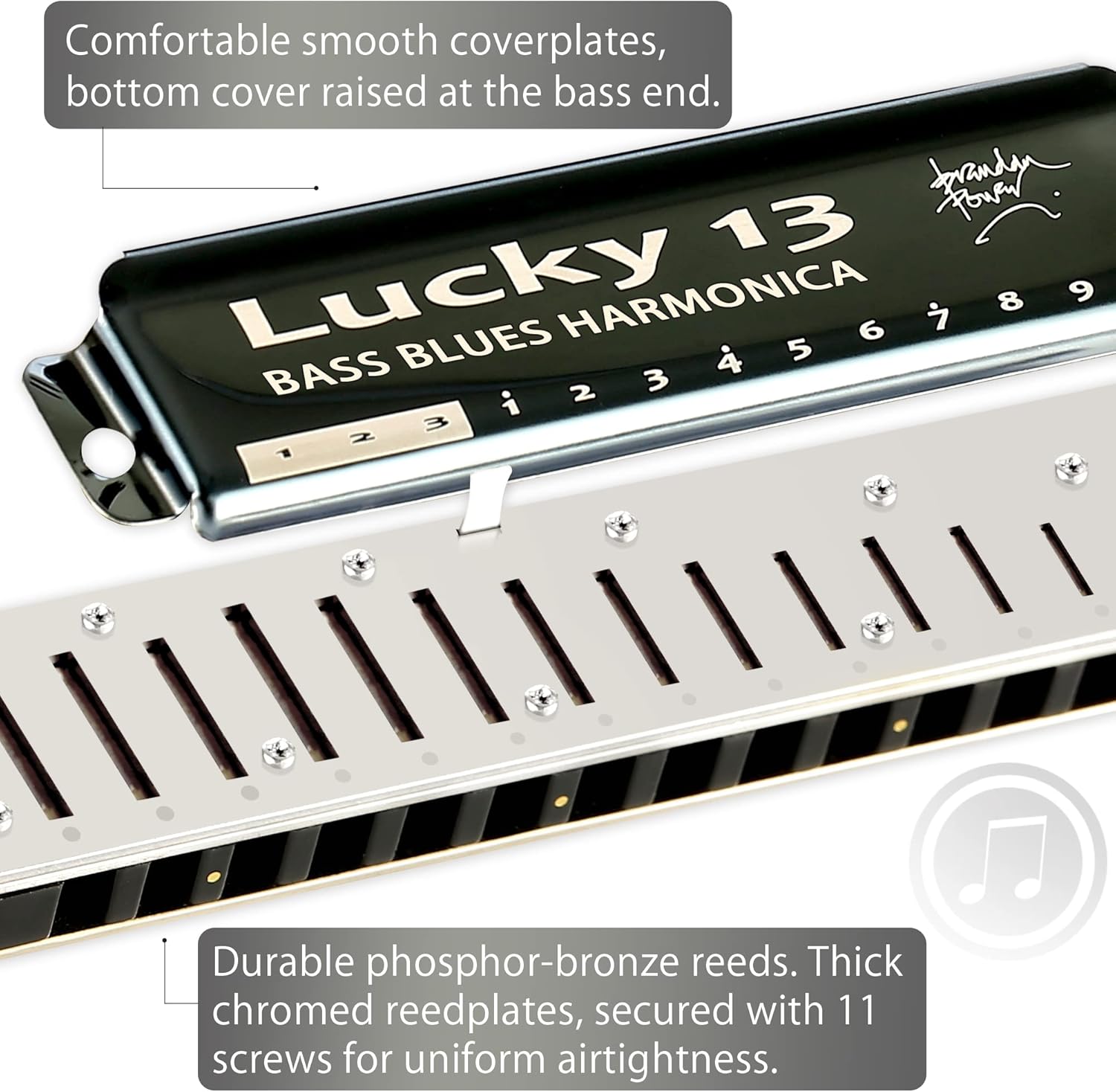 13 Hole Diatonic Harmonica in C Key for Adults F665940